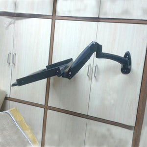 keyboard wall mount with gas spring moutung arm