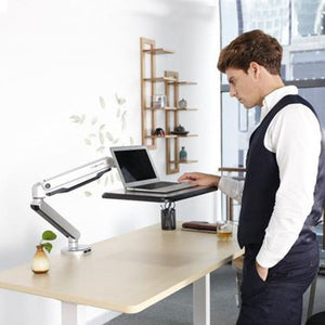 laptop (or writing desk)  sit stand workstation (gas spring mount)