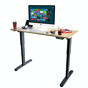 Taiwan made Dual Motor Height Adjustable Electric Standing Desk, Adjustable Height Stand Up Desk Computer Desks with Anti-Collision Protection with Two-Pieces Type Tabletop, Grey (DM8P)