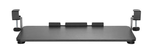 Clamp-On Adjustable Keyboard Tray, Under Desk Keyboard Tray, Improve Comfort Increasing Usable Desk Space, Black (KBD-C)