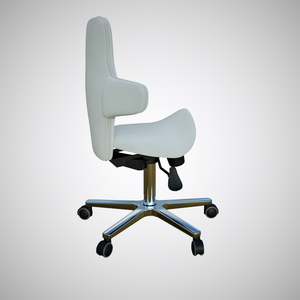 Saddle Sit Stand Office Chair Model With tilting Back Rest, 260mm Gas Lift White