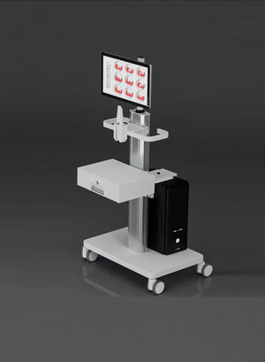 Dental Computer Cart with Scanner Holder and CPU Stand